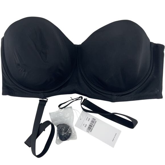 HSIA Women's 42D Black Convertible Strapless Bra Polyester Blend NWT - Picture 1 of 4